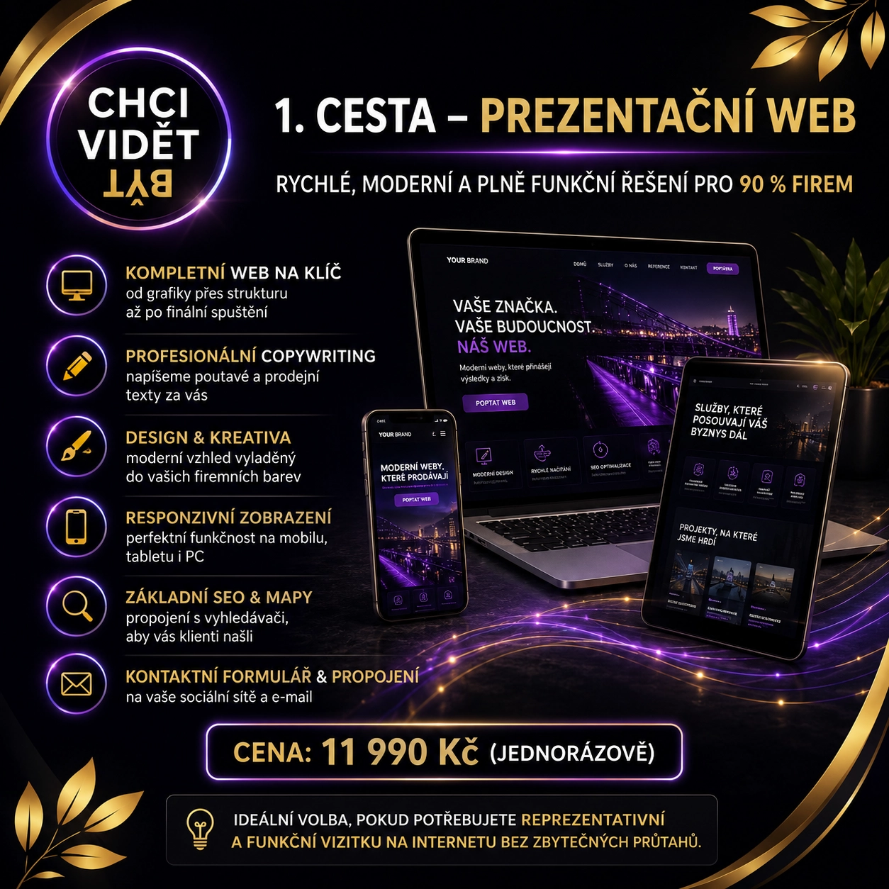 Branding, grafika a obsah CHCI BÝT VIDĚT