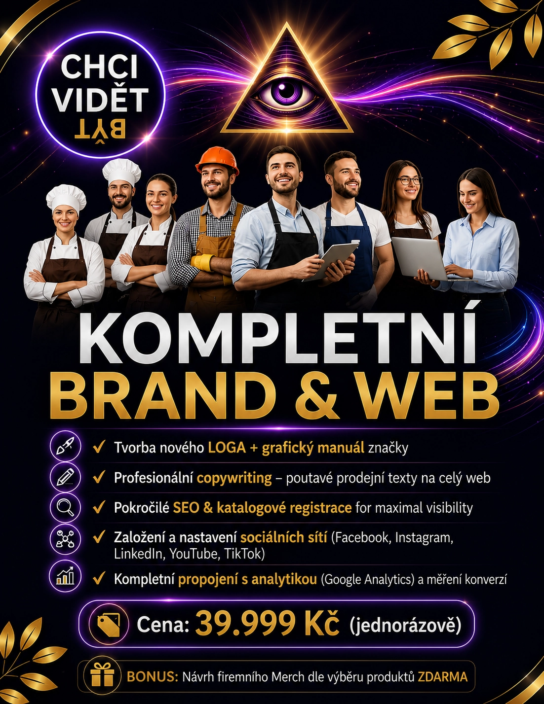 Kompletní branding CHCI BÝT VIDĚT