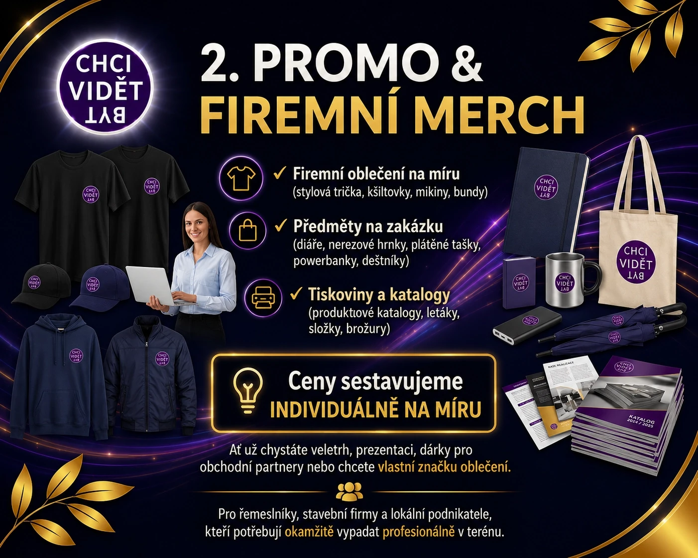 Firemní reklamní předměty a merch