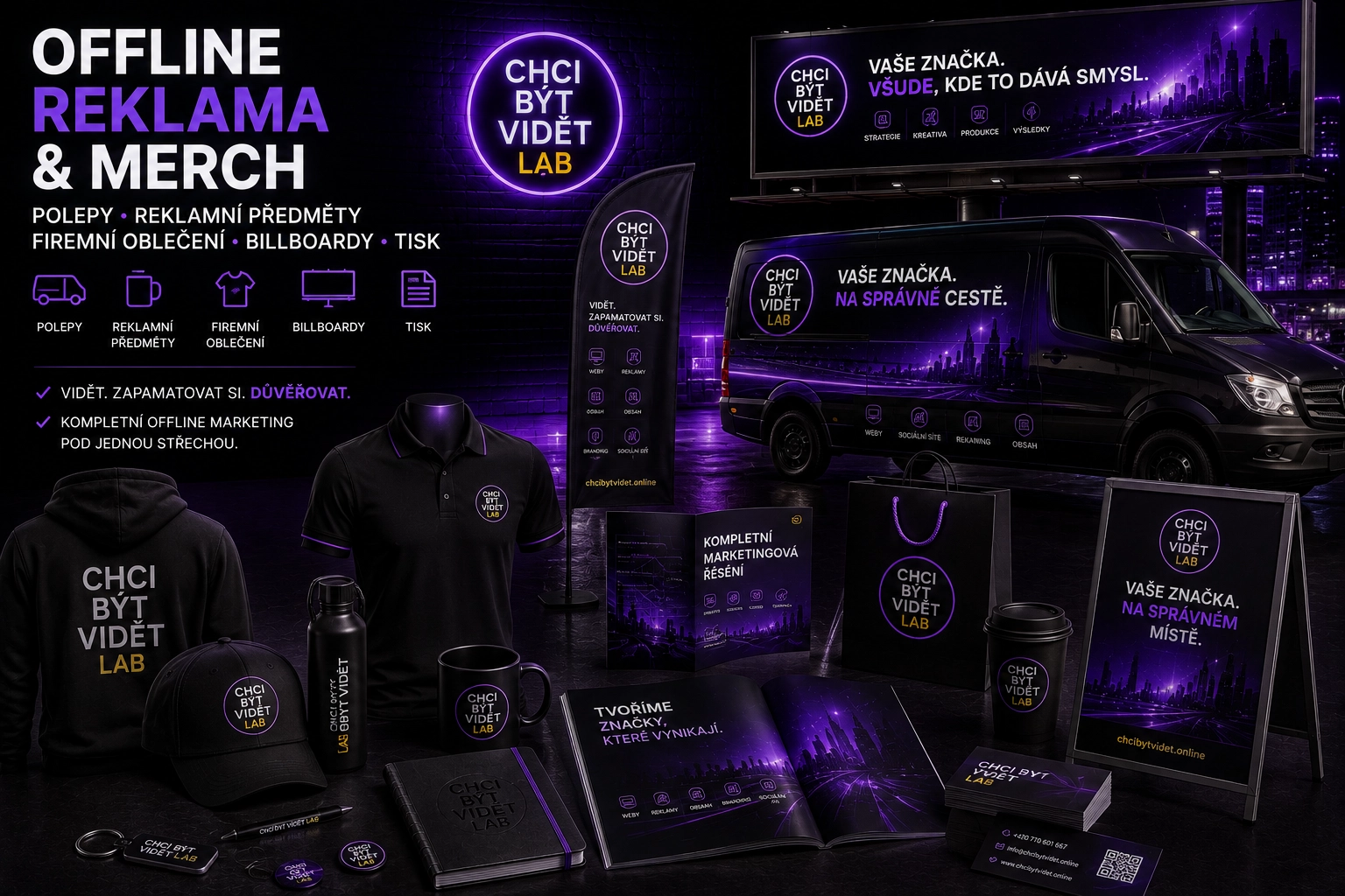 Offline reklama a firemní merch
